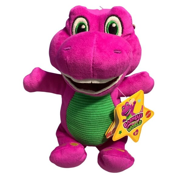 Fisher-Price Barney's World Plush 8" Barney Purple Dinosaur Stuffed Animal - Picture 4 of 9